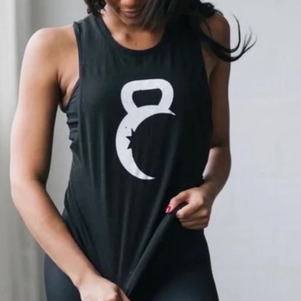 ZYIA Active Black‎ Kettle Moon Sleeveless Top Size Medium